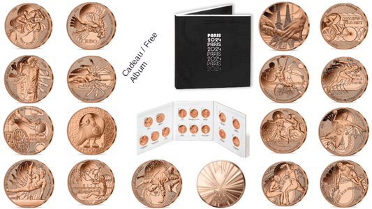 Pièce de collection 0,25 € – Jeux Olympiques de Paris 2024 – Sports, Bronze