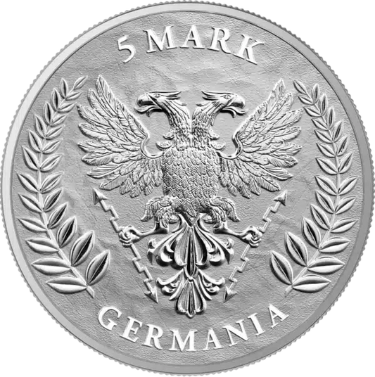Pièce de 1 oz d'argent pur 999/1000 de Germania (2025) – Le couronnement de la reine Germania