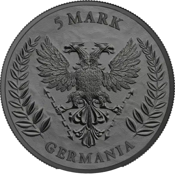 Pièce de collection Germania 2025, 1 oz argent noir BU, édition WMF – Édition limitée