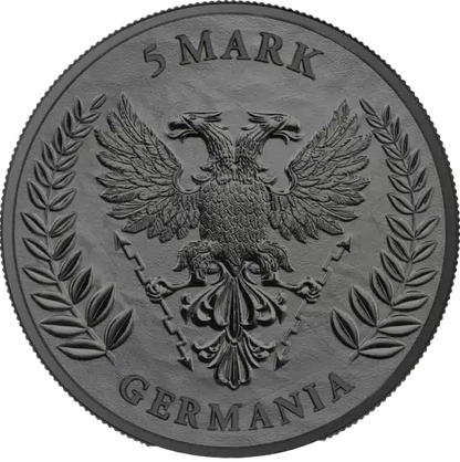 Pièce de collection Germania 2025, 1 oz argent noir BU, édition WMF – Édition limitée