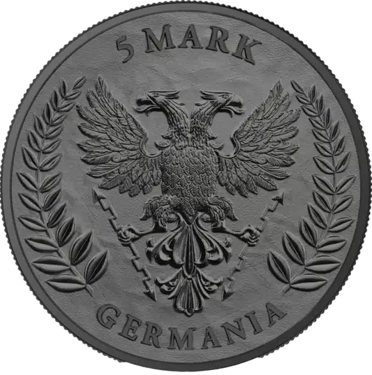 Pièce de collection Germania 2025, 1 oz argent noir BU, édition WMF – Édition limitée