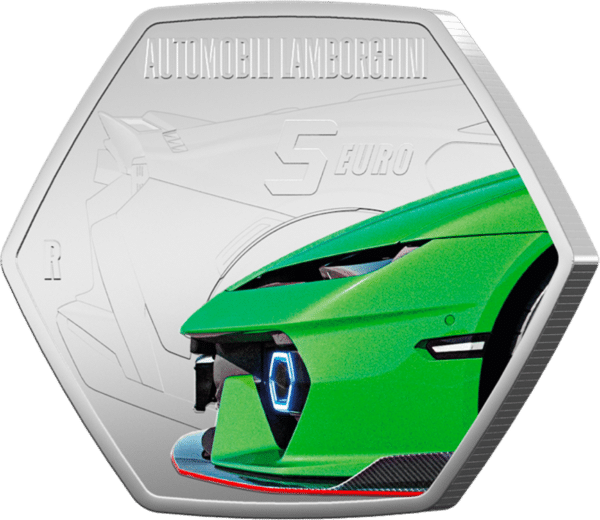 5€X3 AUTOMOBILI LAMBORGHINI – Pièces de collection 2025 « Argent coloré Italie 2025 »
