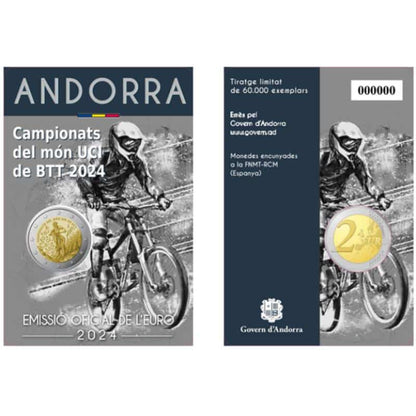 Andorre – 2 Euro 2024, Championnats du monde de VTT, Carte de collection BU FDC