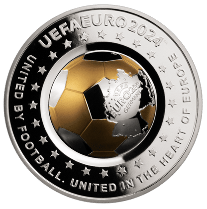 PRÉCOMMANDEZ la pièce de 100 tenges en argent UEFA EURO 2024TM 2024 Kazakhstan 2024