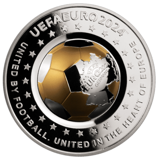 PRÉCOMMANDEZ la pièce de 100 tenges en argent UEFA EURO 2024TM 2024 Kazakhstan 2024