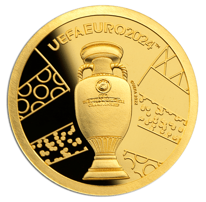 UEFA EURO 2024TM Mini Gold 0,5 g Or 24 carats Îles Salomon 2024