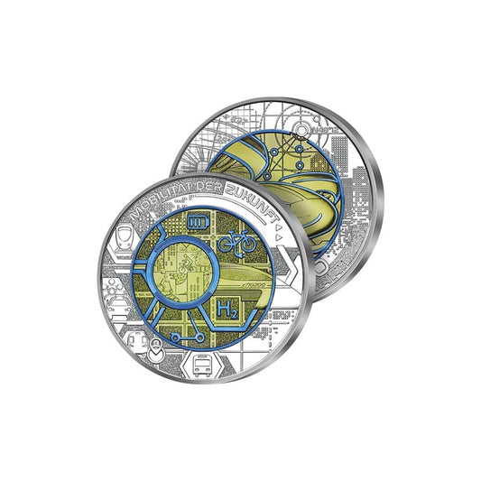 Pièce d'argent 25€ Niobium « Mobilité intelligente » – Autriche 2021