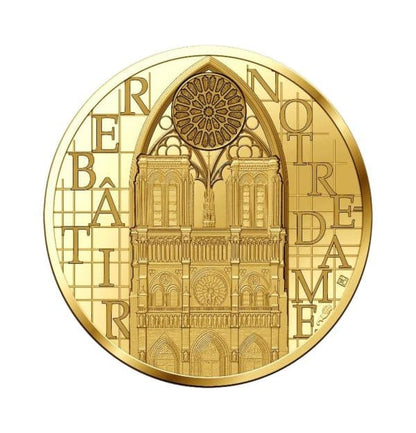 France 10 euros Notre-Dame 1/10 oz Or Belle Épreuve 24 carats 2024