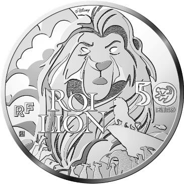 France 10 euros Le Roi Lion Argent coloré 999 2024