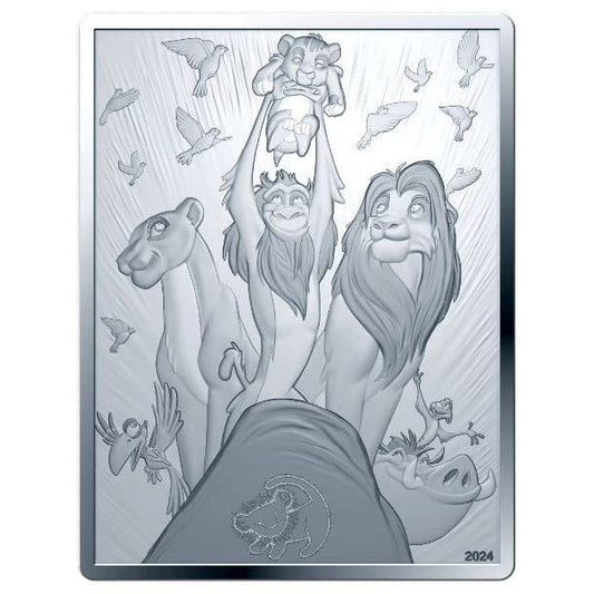 France 10 euros Roi Lion Pièce rectangulaire en argent 2024