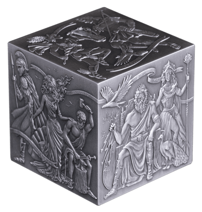 Précommandez la pièce de monnaie en argent 3D « Les Dieux de l'Olympe » (cube de 1 kg), 500 F Burundi 2025