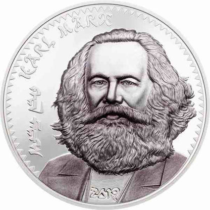 DERNIÈRE PIÈCE Karl Marx 1000 Togrog 1 oz Argent .999 Proof Mongolie 2019