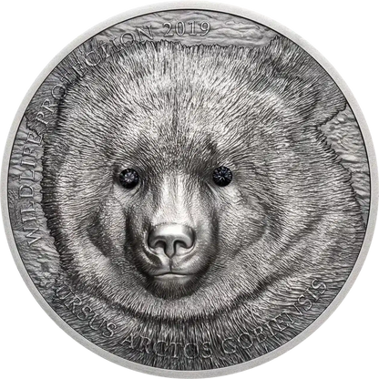DERNIÈRE Pièce de monnaie Gobi Bear Argent 999 1oz 500T Mongolie 2019