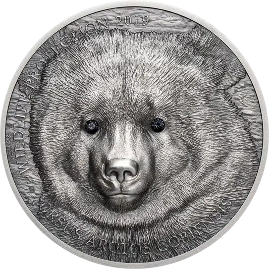DERNIÈRE Pièce de monnaie Gobi Bear Argent 999 1oz 500T Mongolie 2019