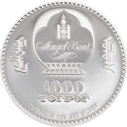 DERNIÈRE PIÈCE Karl Marx 1000 Togrog 1 oz Argent .999 Proof Mongolie 2019