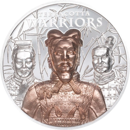 Pièce d'argent 3 oz 93,30 g « Armée de terre cuite » – Îles Cook 2021