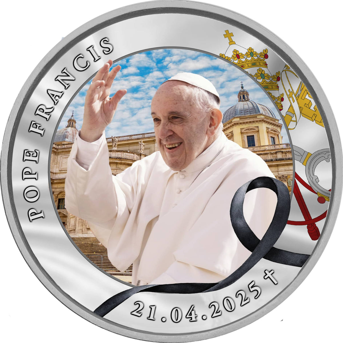 2 euros, couleur Pape François Lituanie 2025