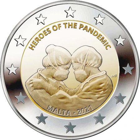 2€ Euro Malte 2021 – Héros de la pandémie