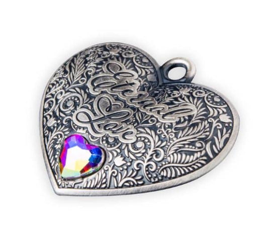 Pièce de monnaie - Bijou 1 $ « Mon amour éternel », 1/2 oz d'argent 999, motifs gravés, Îles Salomon