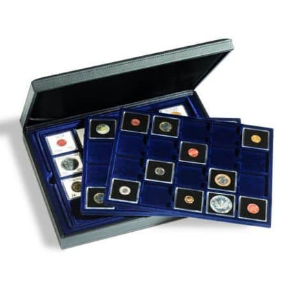 Étui à monnaie PRESIDIO TRIO avec 20 emplacements carrés de 50×50 mm pour pièces de monnaie