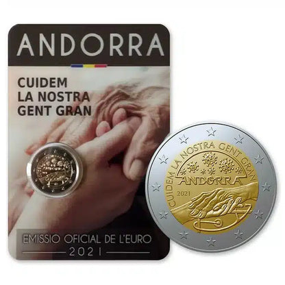 Andorre – Carte de 2 euros 2021 « Soins aux personnes âgées »