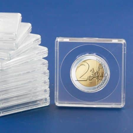 Capsules carrées transparentes pour pièces de monnaie – Carrées