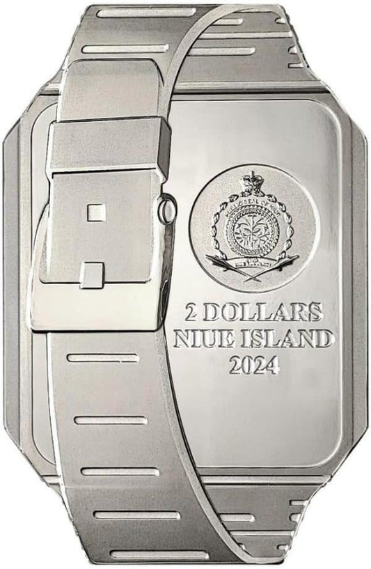 OFFRE DATABANK Montre TechStalgic Pièce d'argent de 2 oz 2$ Niue 2024