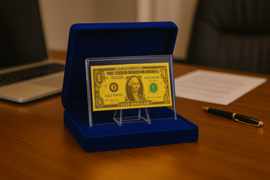 1 dollar américain en feuilles d'or 23 carats !