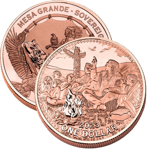 Énorme statuette en bronze « Conteur » 142 g (5 oz) 1 $ Nation Mesa Grande 2023