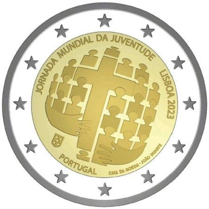 2 euros, Journées mondiales de la jeunesse Lisbonne 2023, Portugal, 2023