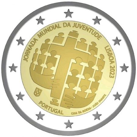 2 euros, Journées mondiales de la jeunesse Lisbonne 2023, Portugal, 2023