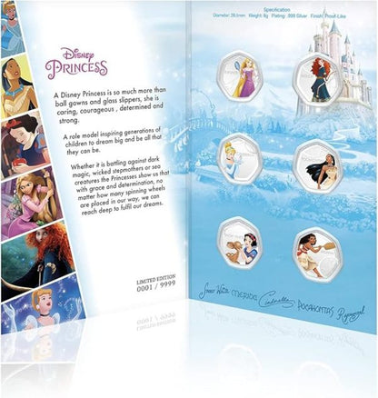 Coffret cadeau Princesse Disney – Collection officielle de 12 pièces de 50 pence