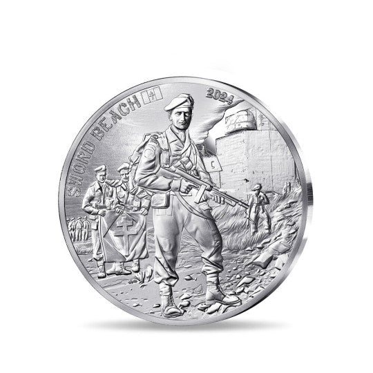 Collection Débarquement : 4 histoires en pièces de monnaie – Pièce de 10 euros en argent 999/1000, qualité Belle Épreuve, France, 2024