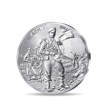Collection Débarquement : 4 histoires en pièces de monnaie – Pièce de 10 euros en argent 999/1000, qualité Belle Épreuve, France, 2024