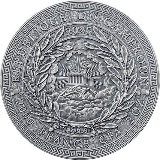 Pièce d'argent Apollo 2 oz Argent 999 – Cameroun 2025