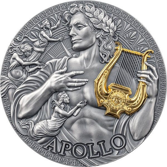 Pièce d'argent Apollo 2 oz Argent 999 – Cameroun 2025