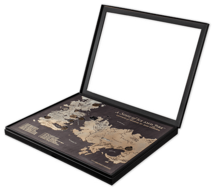Les 13 pièces de Game of Thrones dans un coffret spécial avec une carte
