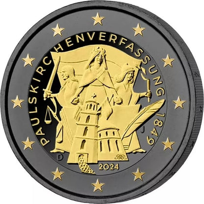 Pièce de 2 € en ruthénium 24 carats, Slovaquie, 100 ans de don de sang 2023