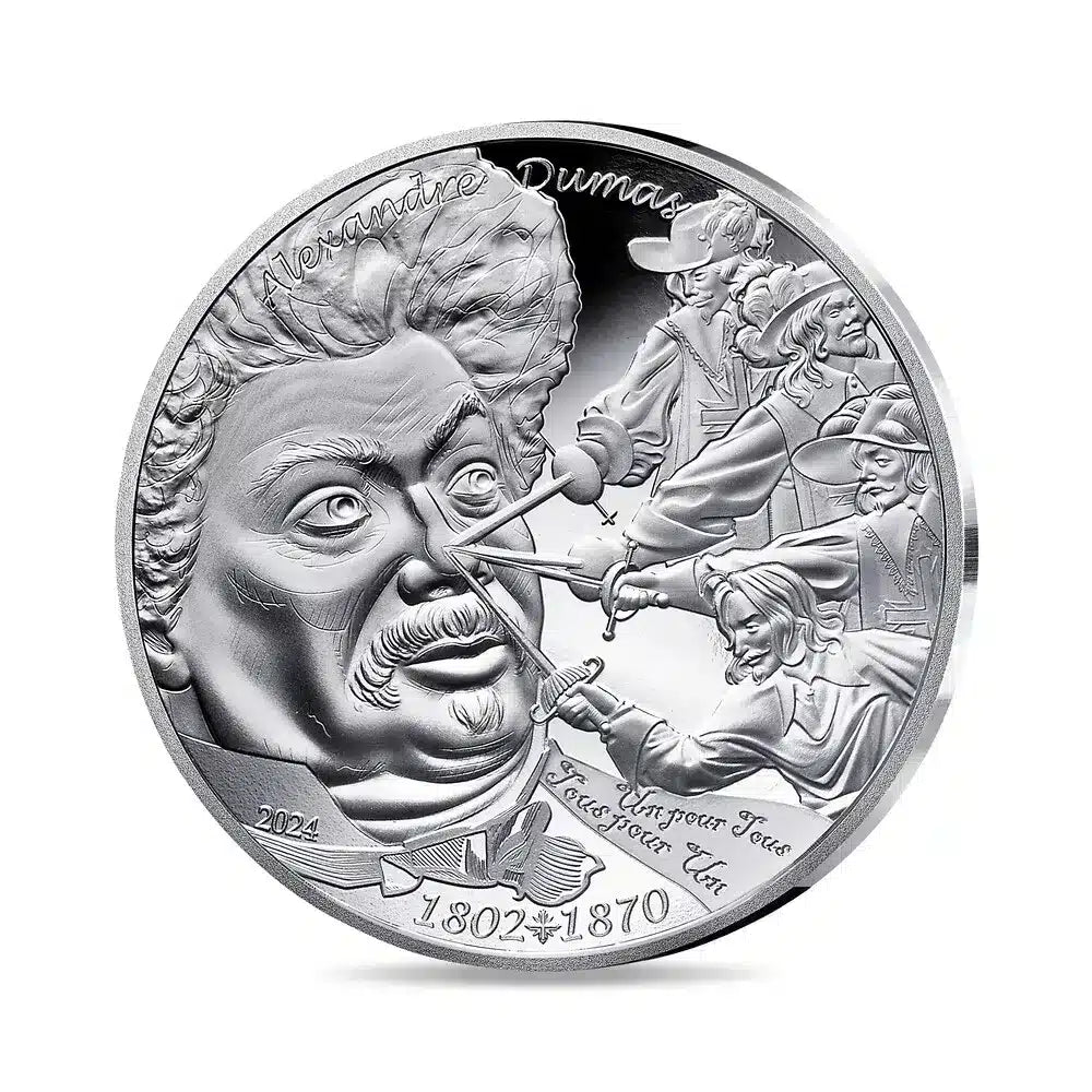 France 10 euros Les 3 Mousquetaires Alexandre Dumas Argent Belle Épreuve 2024