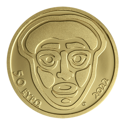Pièce de collection en or 50 euros 24 carats – Patrimoine culturel, Épidaure, Grèce 2022