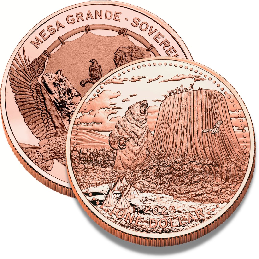 ÉNORME 1 $ La Tour du Diable du Mythe Sacré Ø 65 mm 155,55 g Mesa Grande
