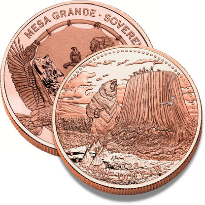 ÉNORME 1 $ La Tour du Diable du Mythe Sacré Ø 65 mm 155,55 g Mesa Grande