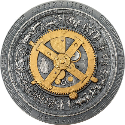 Pièce d'argent de 20 $ (3 oz) « Mécanisme d'Anticythère » – Îles Cook 2023