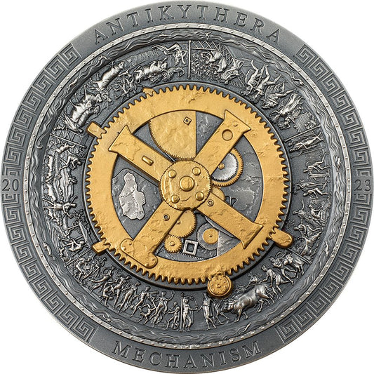 Pièce d'argent de 20 $ (3 oz) « Mécanisme d'Anticythère » – Îles Cook 2023