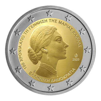 2€ Euro Grèce 2023 – 100e anniversaire de la naissance de Maria Callas