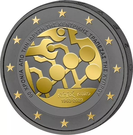 2 € Ruthénium Chypre 2023 Banque centrale de Chypre