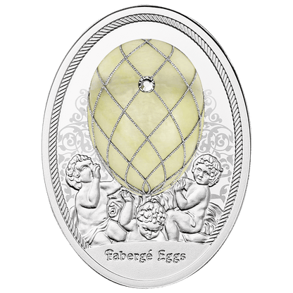 Œuf Fabergé DIAMOND TRELLIS 1$ Argent 999 Niue 2024