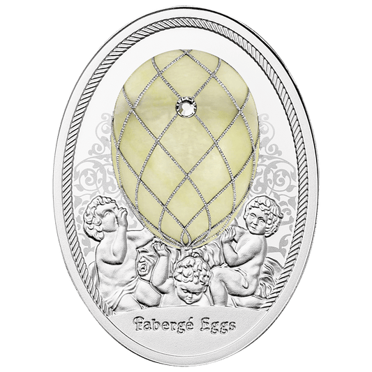Œuf Fabergé DIAMOND TRELLIS 1$ Argent 999 Niue 2024