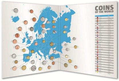 Cartes monétaires des 5 continents autour du monde avec plus de 200 pièces