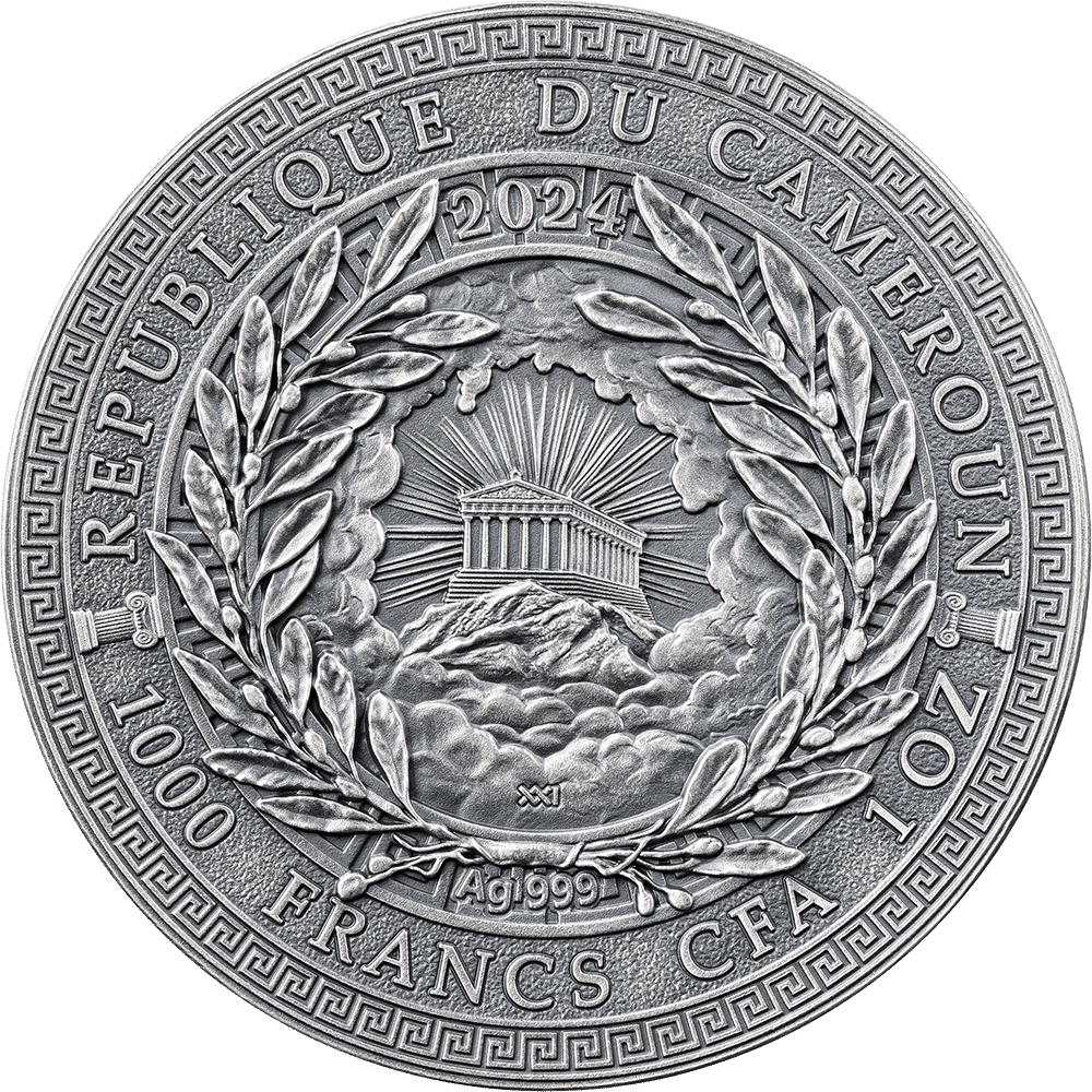 Pièce d'argent 999/1000 de 1 oz « Dionysos » – Cameroun 2024